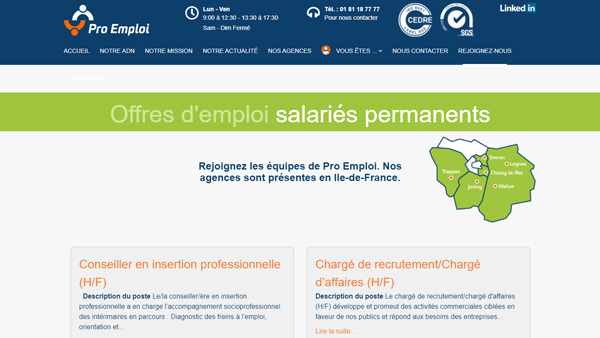 Rejoignez les équipes de PRO EMPLOI !